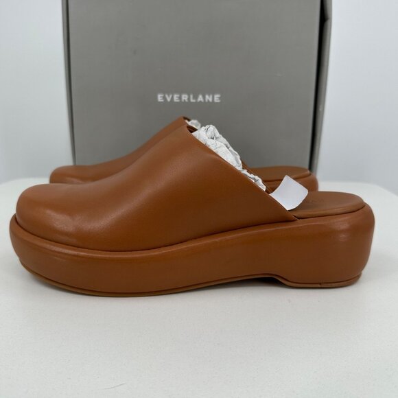Everlane The Puffa Flatform in Brown Leather sz 9.5 Women's Chunky Platform Clog - Picture 6 of 12